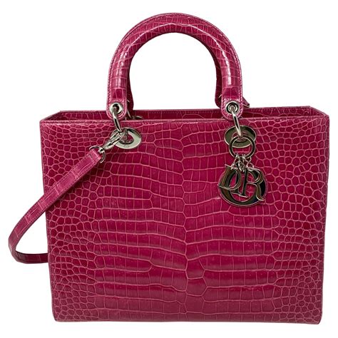 mini lady dior purse|lady dior crocodile bag.